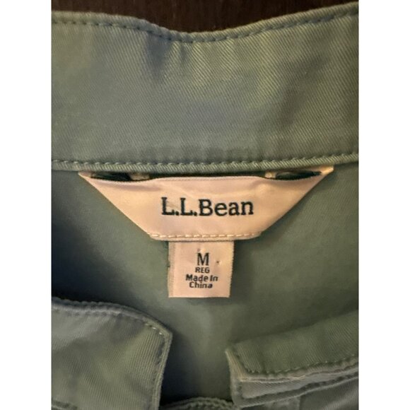 L.L. Bean Sage Green Utility Jacket Button Front With Pockets Size M - Picture 3 of 7